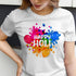 Vasthrlay Happy Holi Printed Holi Couple T-Shirts
